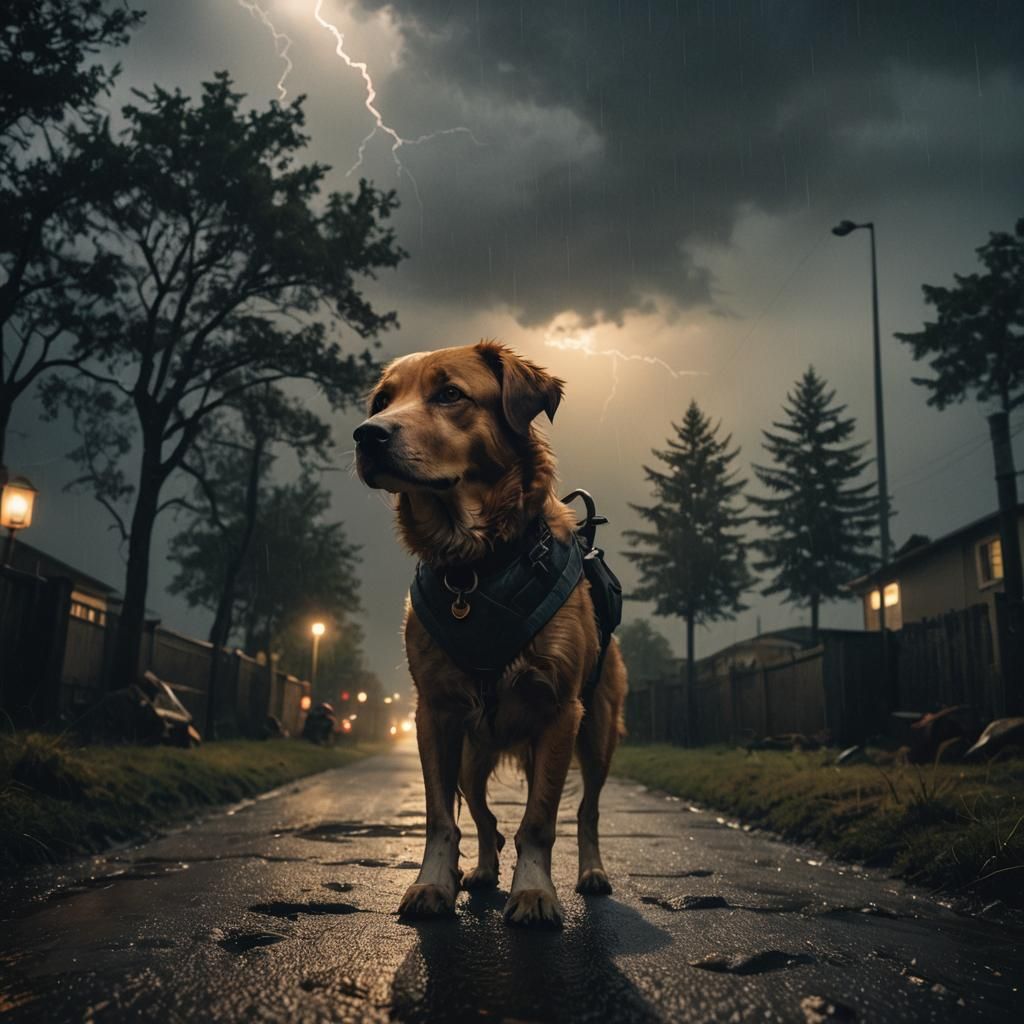 Loyal Dog Guides Owner Through Stormy Night