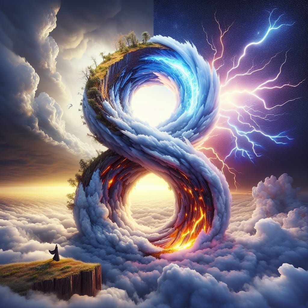 Ethereal Infinity Landscape in Surreal Style