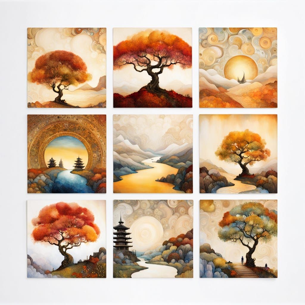 Surreal Seasonal Dreamscapes with Fantasy Stargates