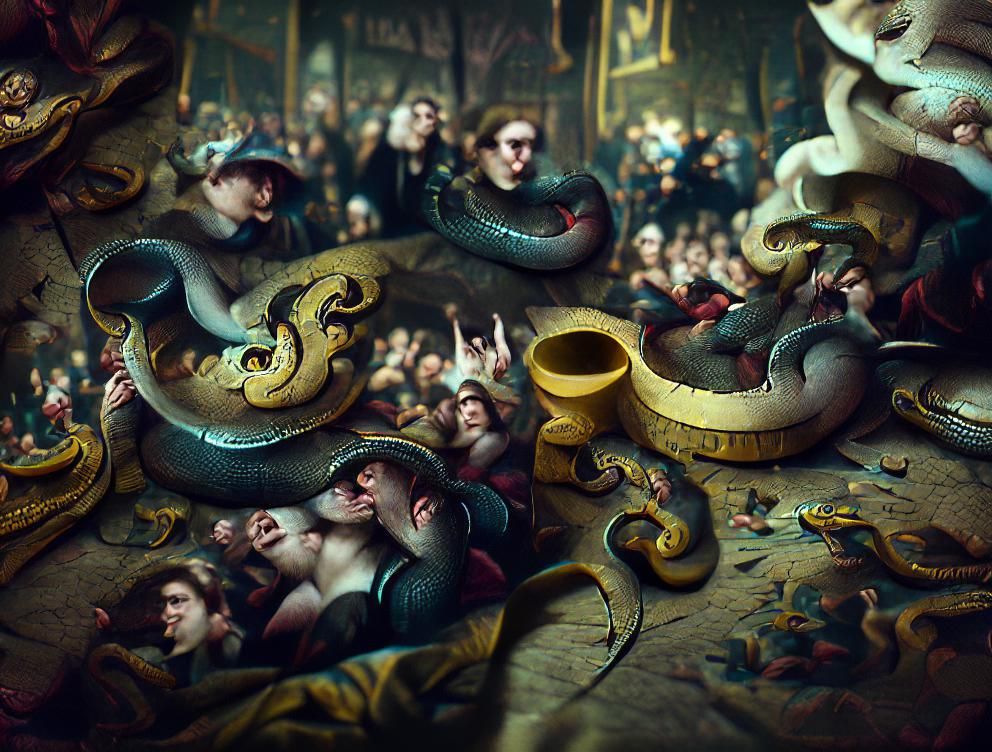 AI Generated Image of Snakes