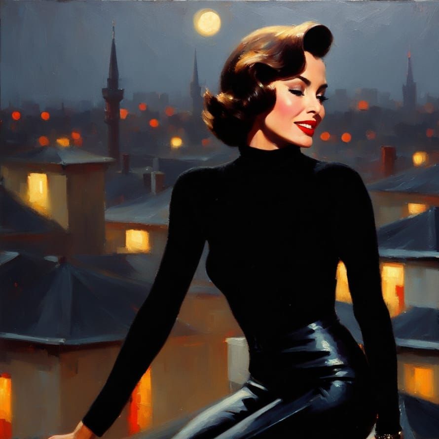 Burglar in Istanbul: Impressionistic Oil Painting