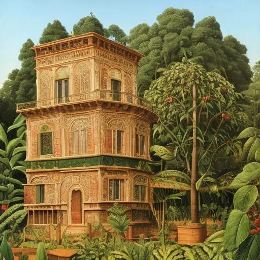 Photorealistic Rousseau-Inspired 3D Render