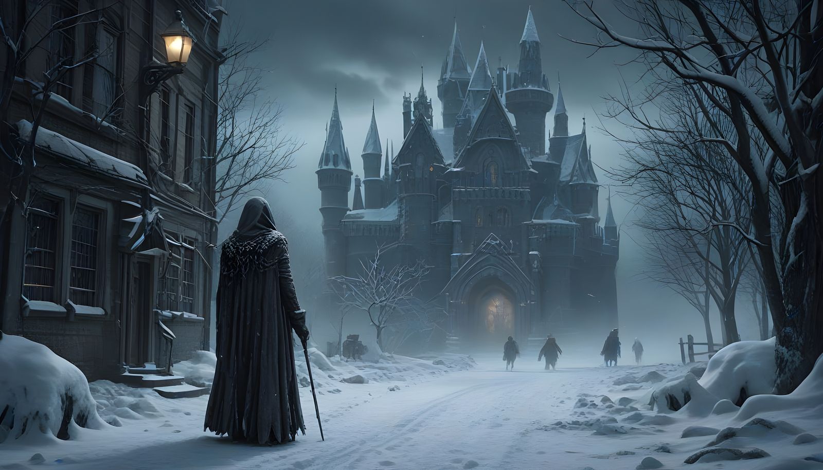 Ethereal Realm of Yeti Lords in Frostbitten Whimsy