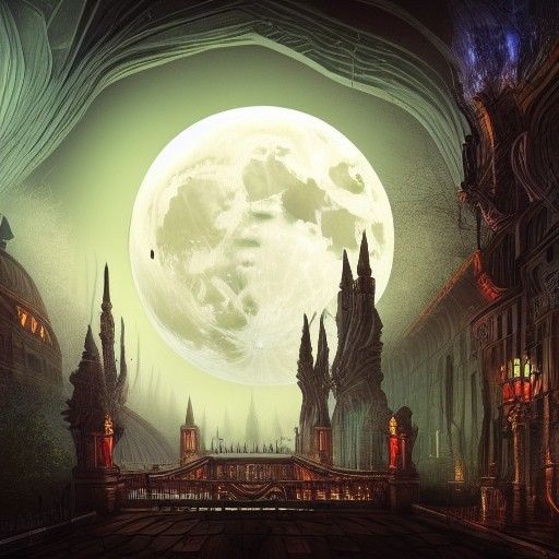 Lit by moonlight
