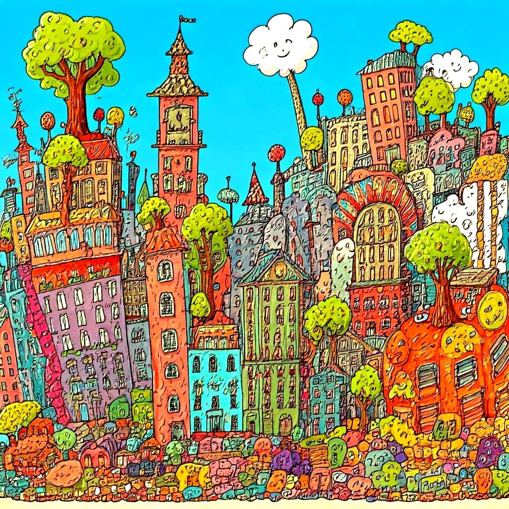 World Made of Child's Doodles