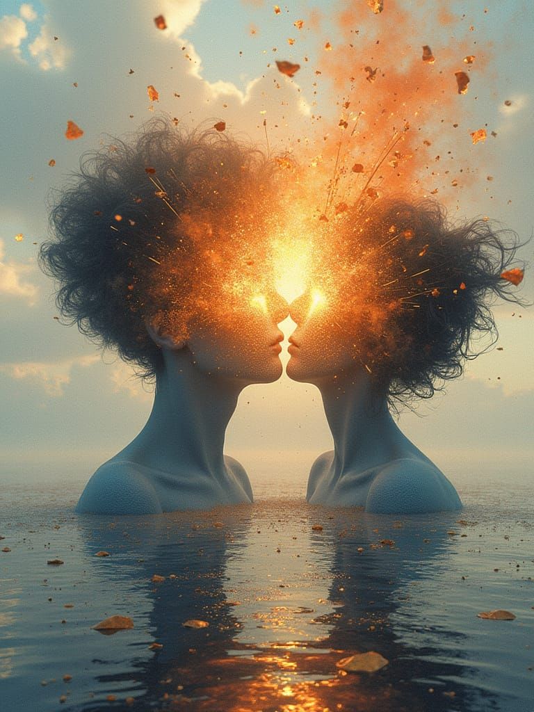 Inside-Out Photoillustration Debris of Human Curiosity