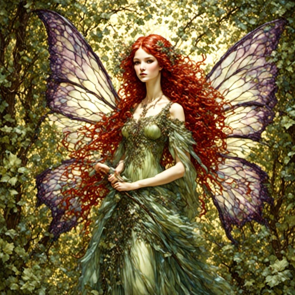 Portrait of a Red-Haired Fairy Queen