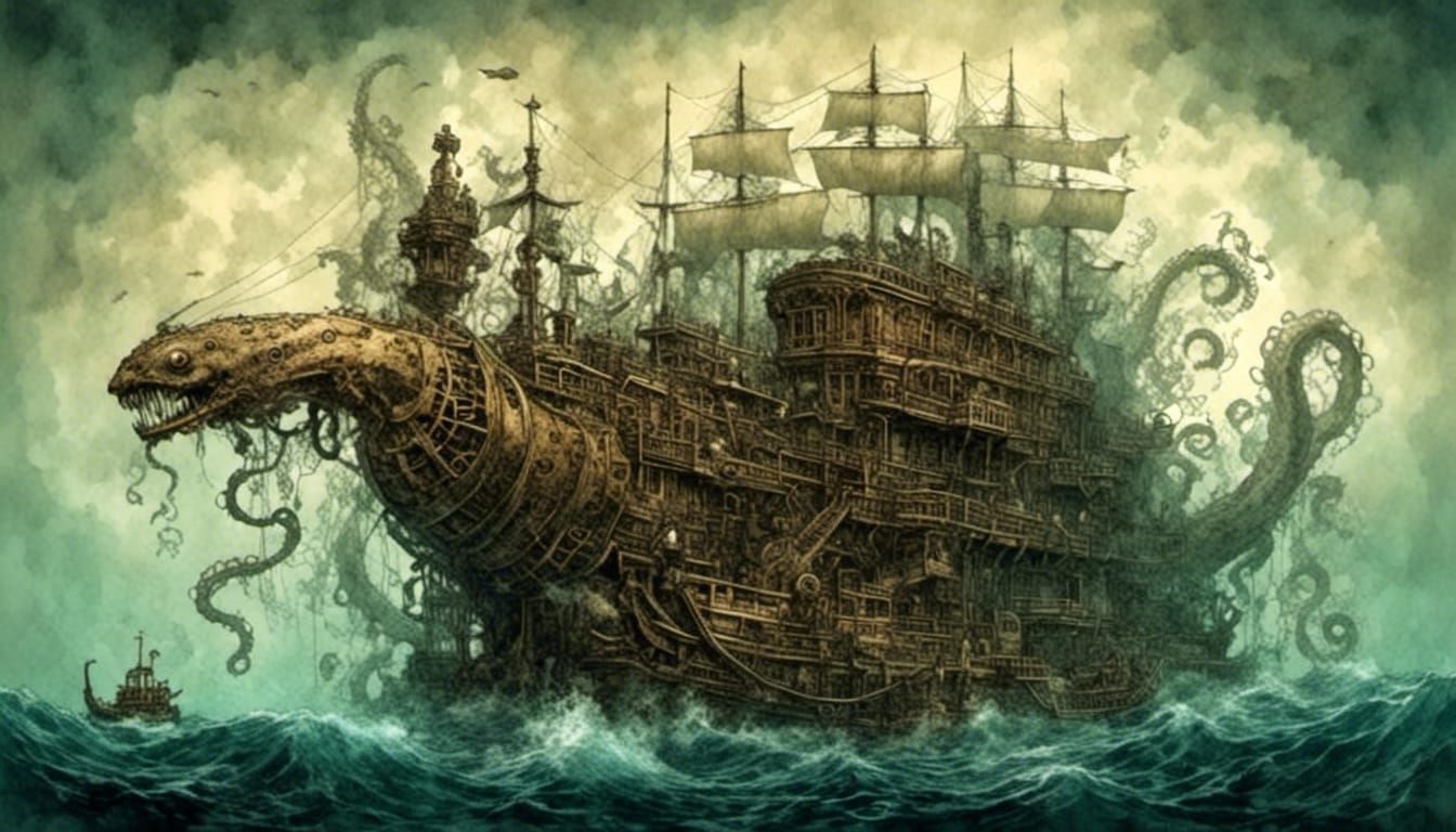 Kraken Guardian of Lemuria in Mythpunk Style