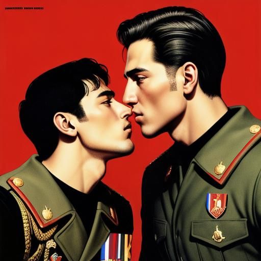 Soviet Propaganda Poster: The Kiss