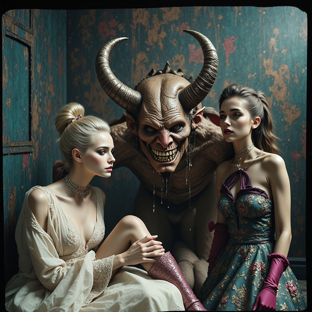 Surreal Demon in Dramatic, Colorful Photography