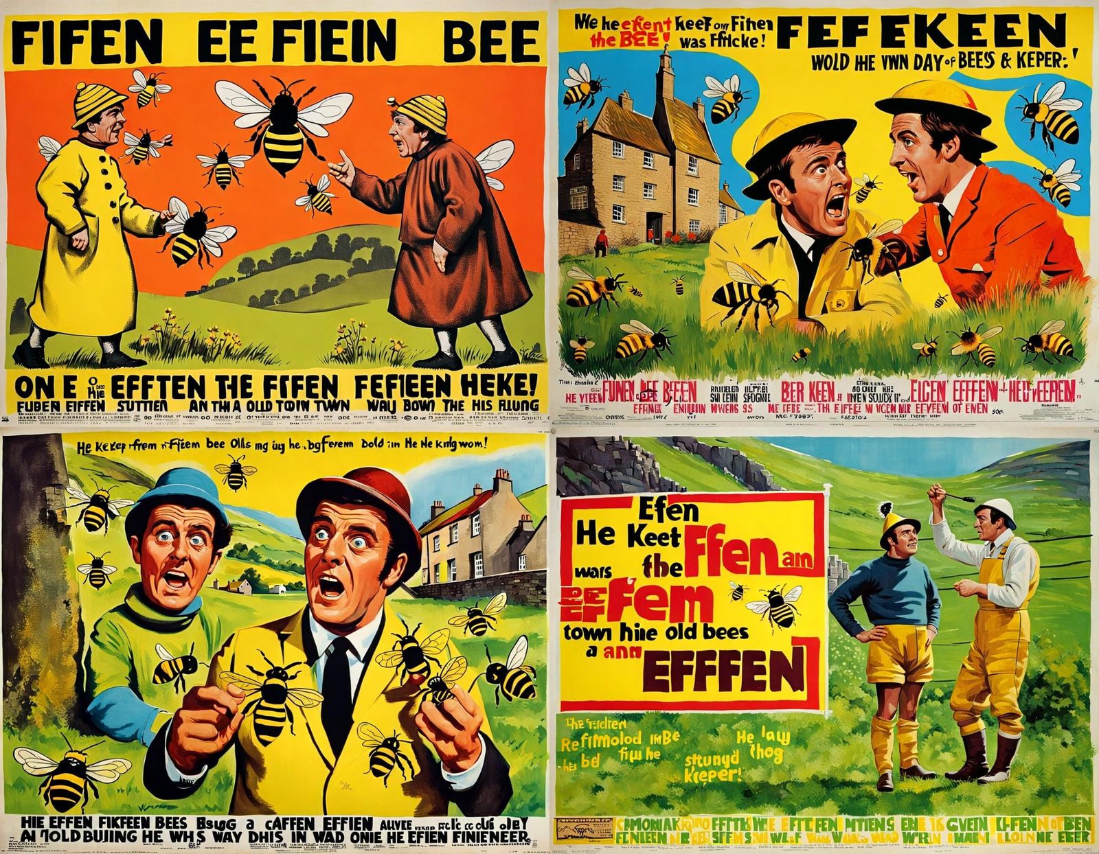 1967 Scottish Comedy Movie Poster: The Big Effen Bee