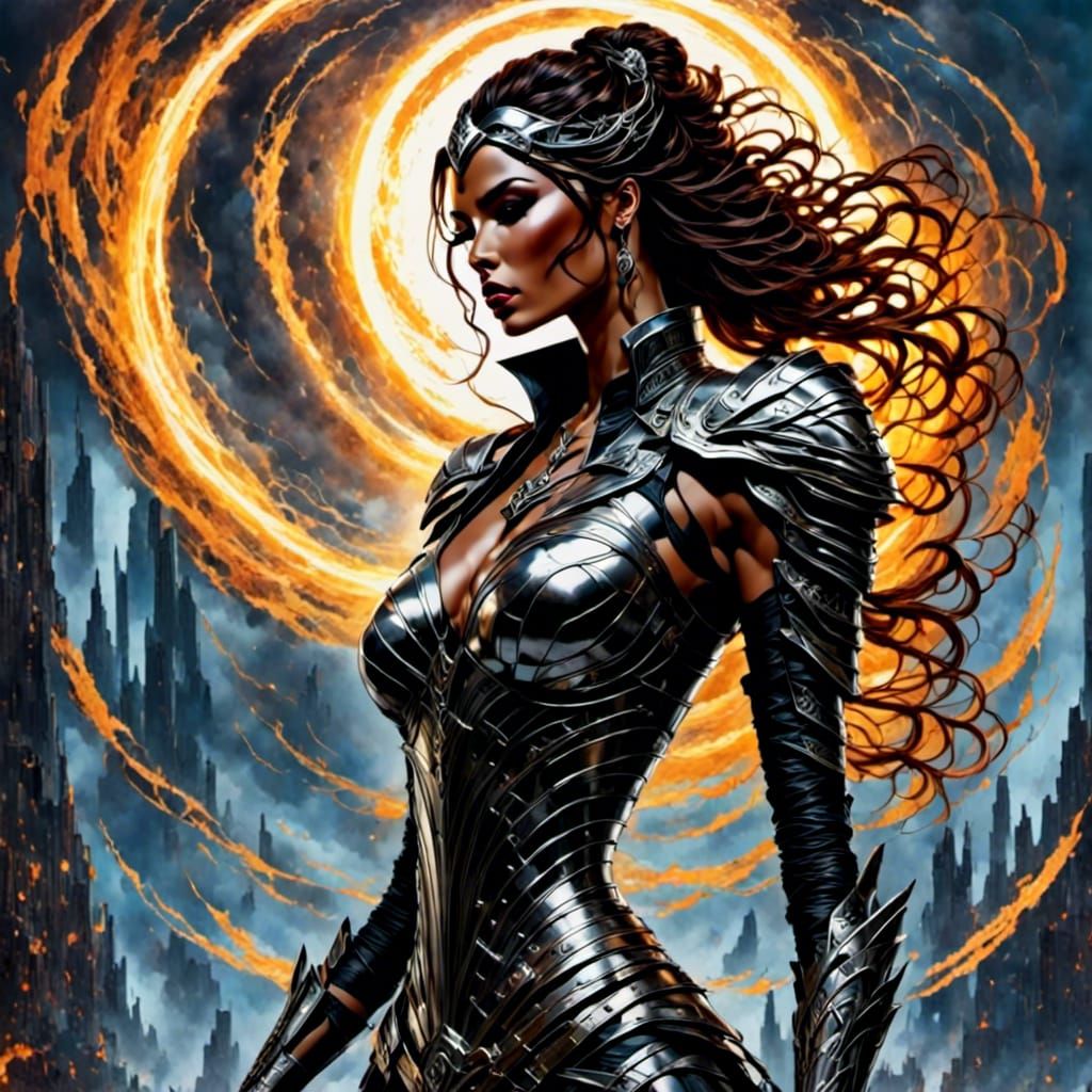 Witchblade Action Scene in Sci-Fi City