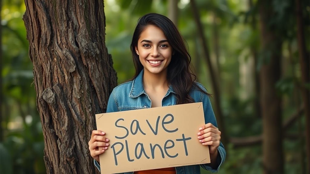 Passionate Brunette Embraces Nature in Earthy Tones