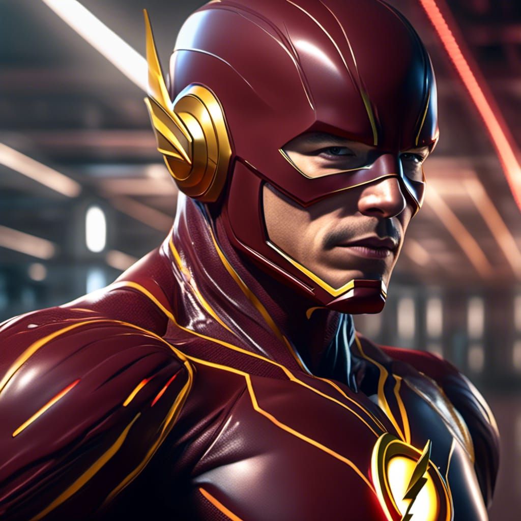 The Flash: Hyperrealistic Portrait by Alex Ross