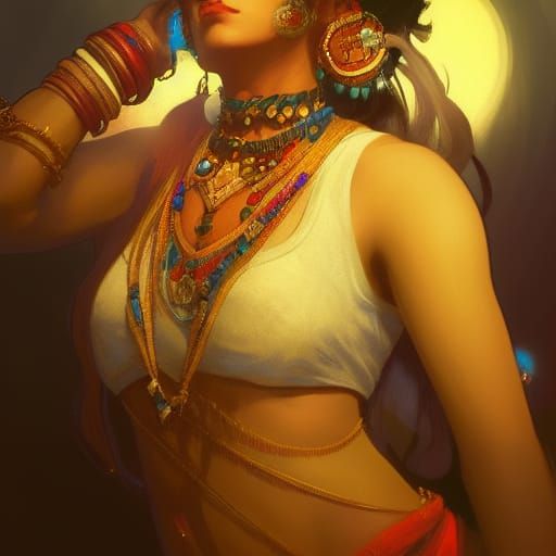 Indian Night: Hyperdetailed Portrait in 8k Resolution