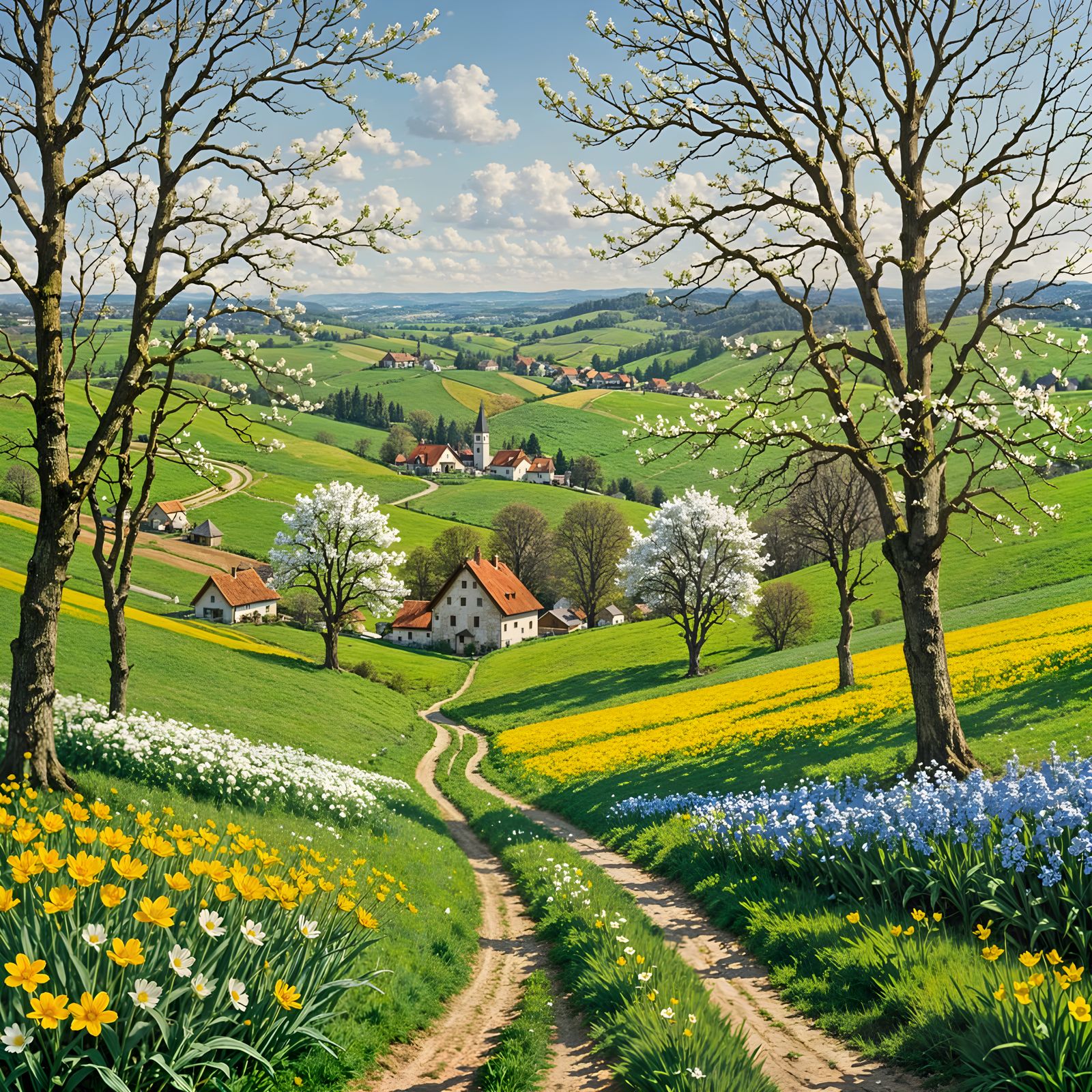 Idyllic Spring Landscape