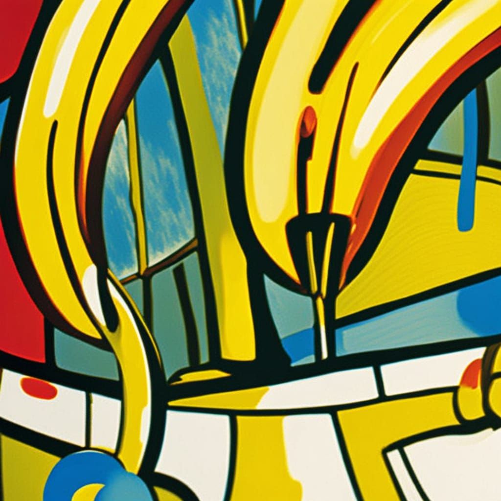 Pop Art Banana: Macro Photography in Bold Colors