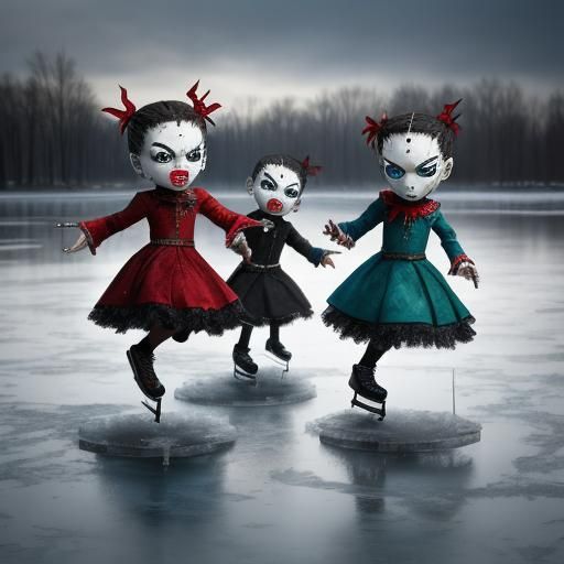 Sinister Voodoo Dolls Dancing on Ice