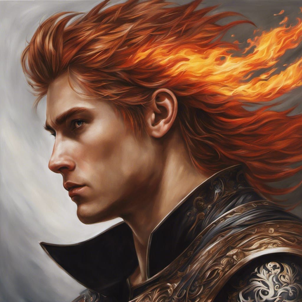 Fiery Haired Lad as Fantasy Character