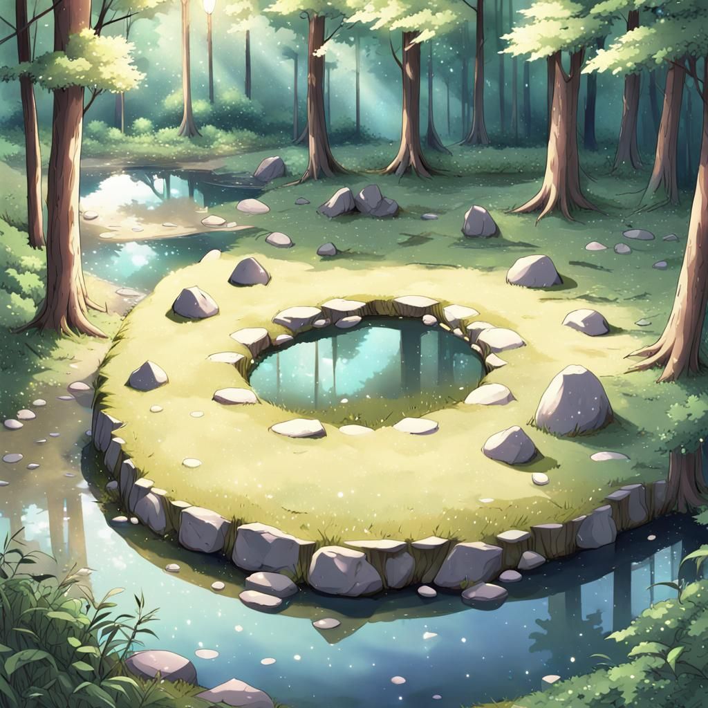 Enchanted Fairy Circle in Anime Style