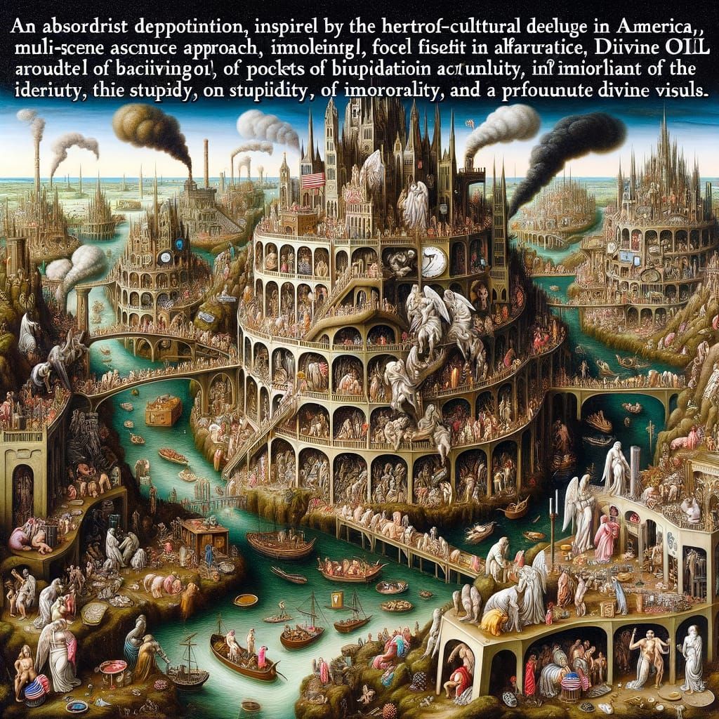 Bosch-Inspired Vision of American Cultural Decline