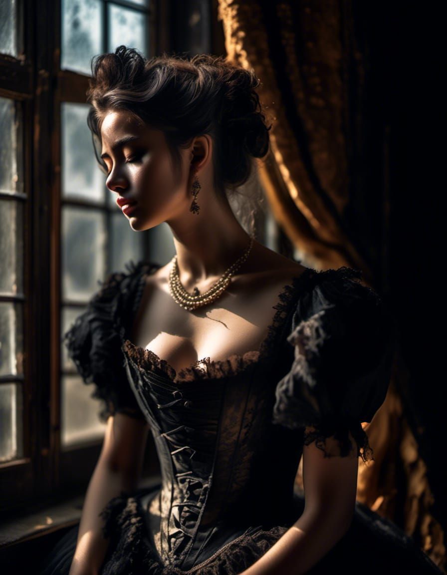 sad victorian girl