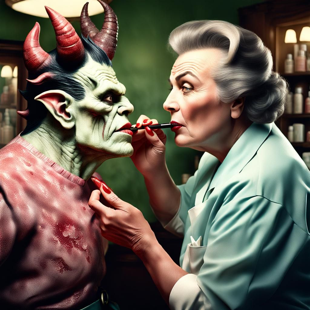 Beautician Gives a Demon a Makeover
