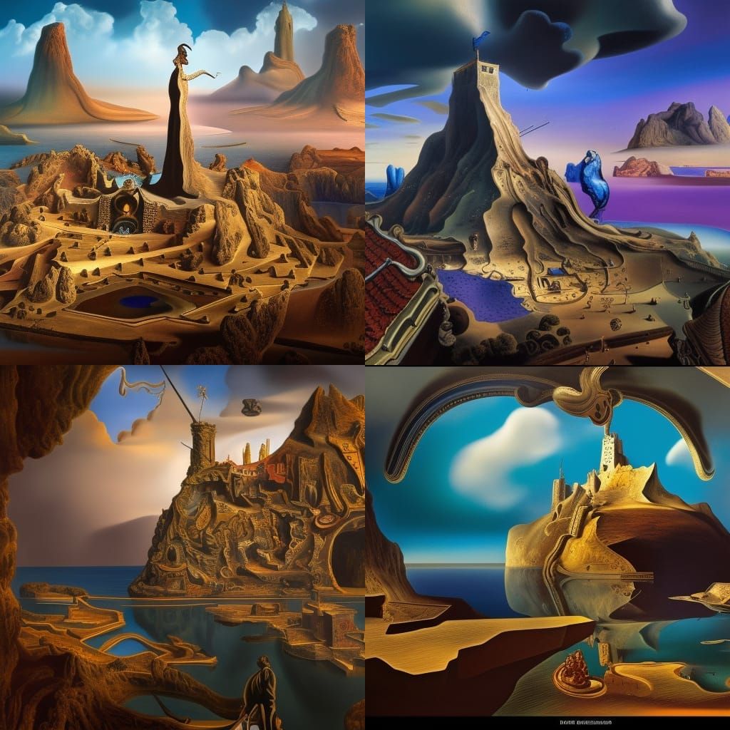Salvador Dali in a Museum: Surrealist Matte Painting