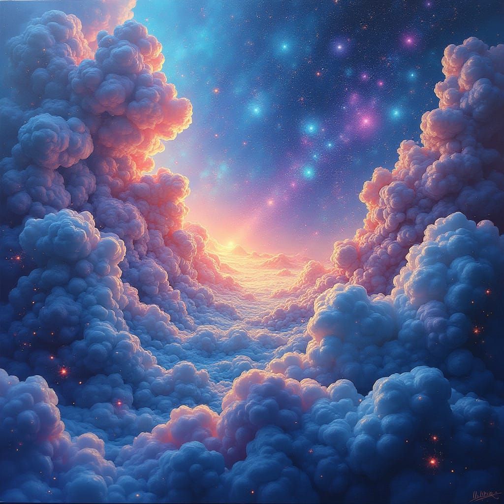 Surreal Quantum Landscape in Iridescent Hues