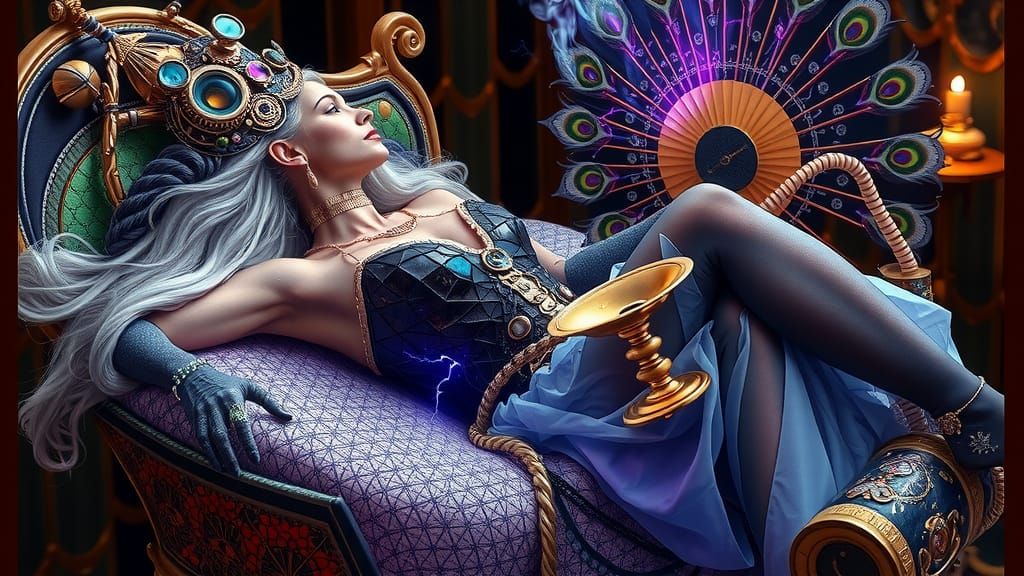 Steampunk Empress in Prismatic Elegance