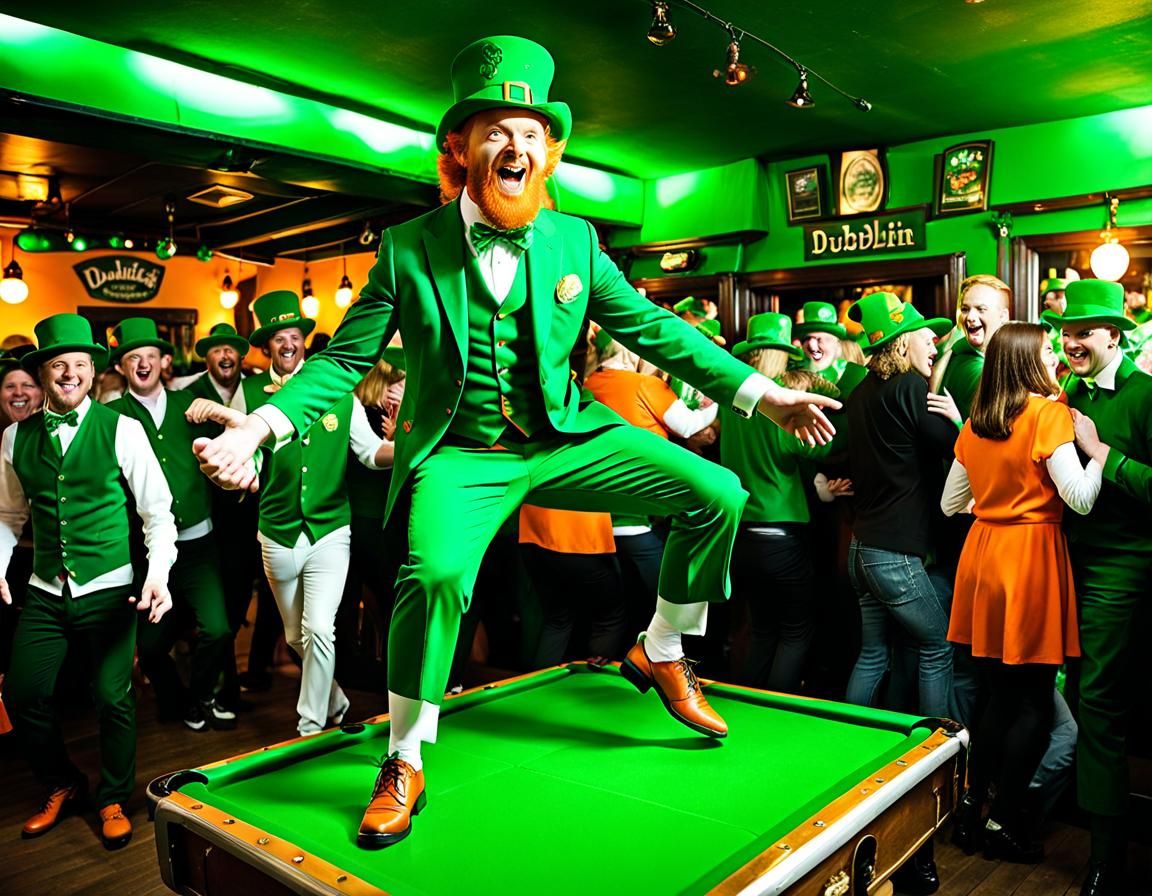 Festive Leprechaun Party in Dublin for Saint Patrick's Day