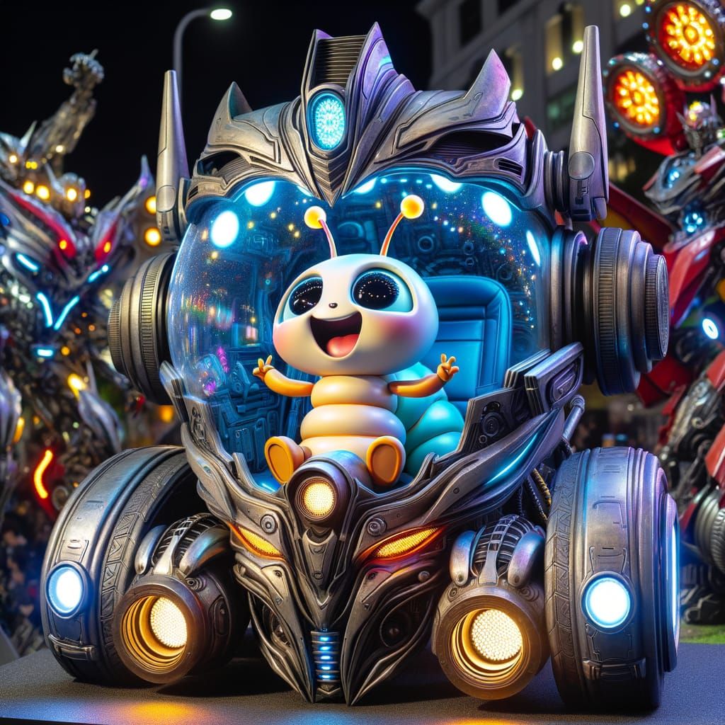 Joyous Cyberpunk Caterpillar Android Navigator