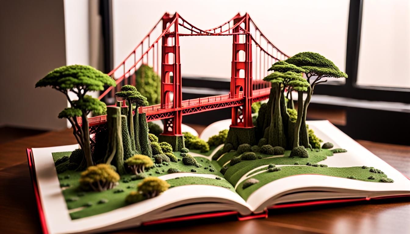 Golden Gate Bridge Pop-Up Book in 3D