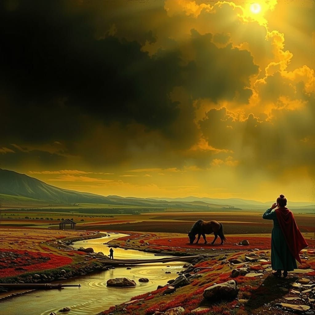 Etched Sketch in Red Scarlet Crimson Rouge