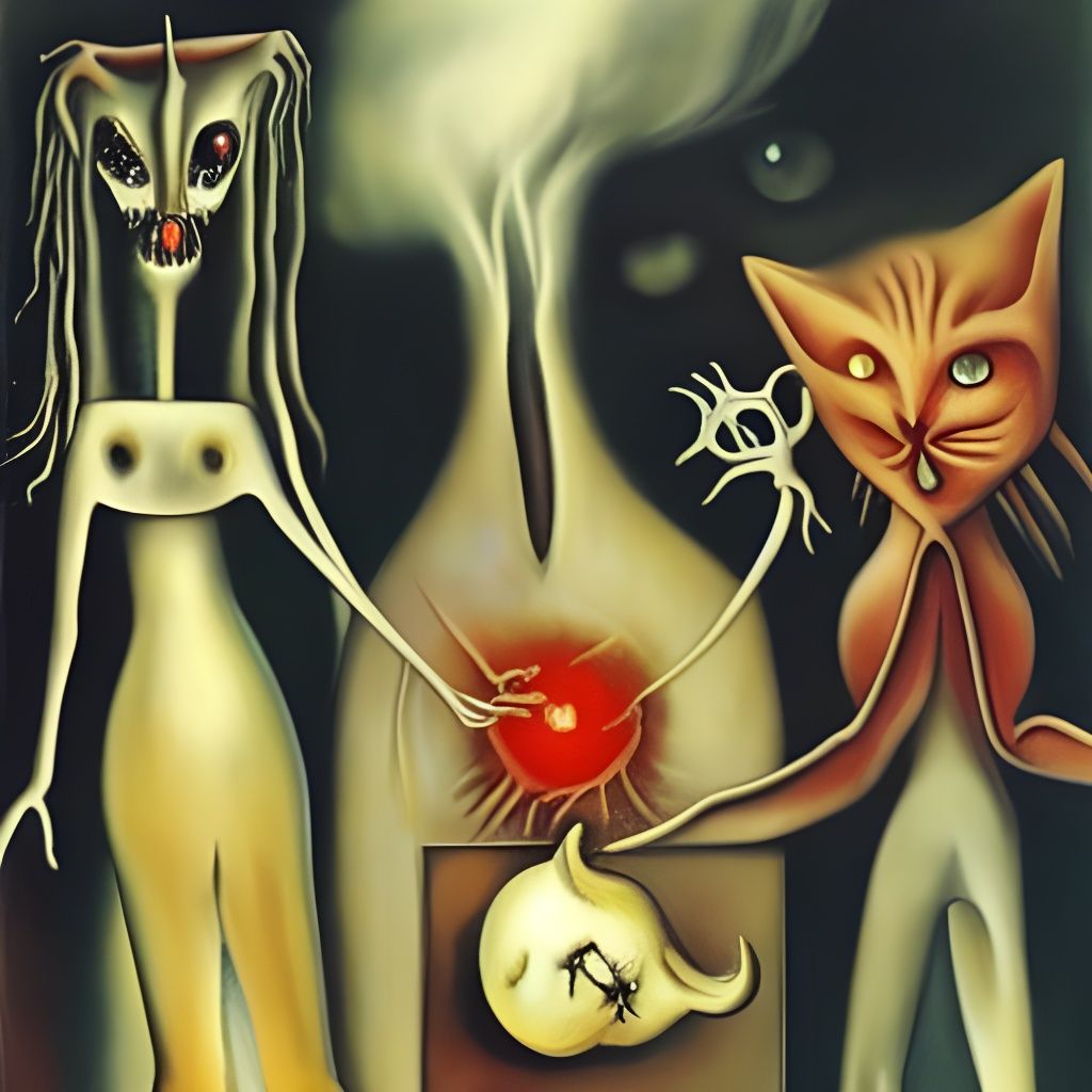 Surreal Horror: Cat Begs Cook for a Smoke