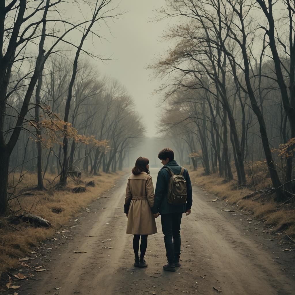 Cinematic Film Still: A Poignant Farewell Scene