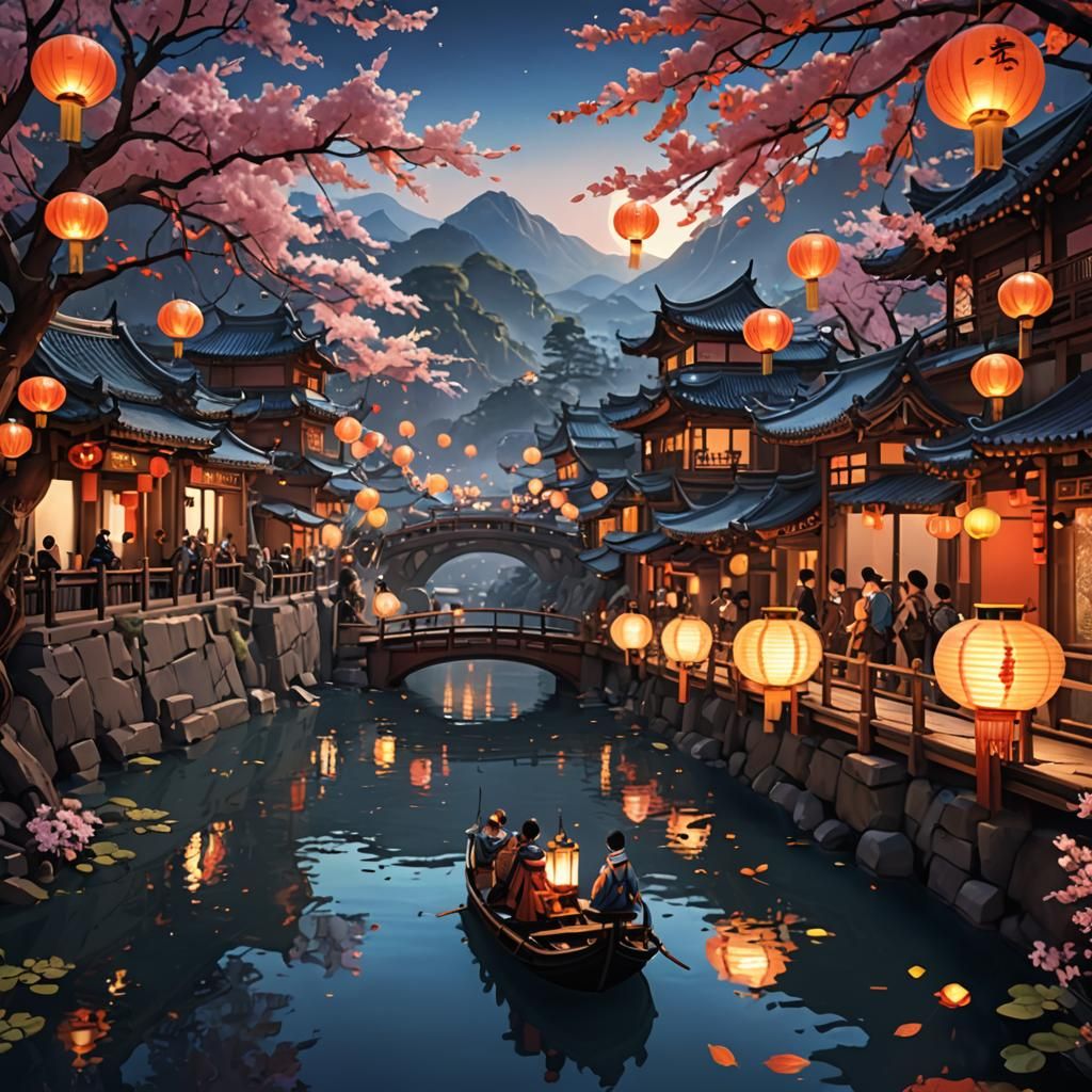 Lantern festival in Japan