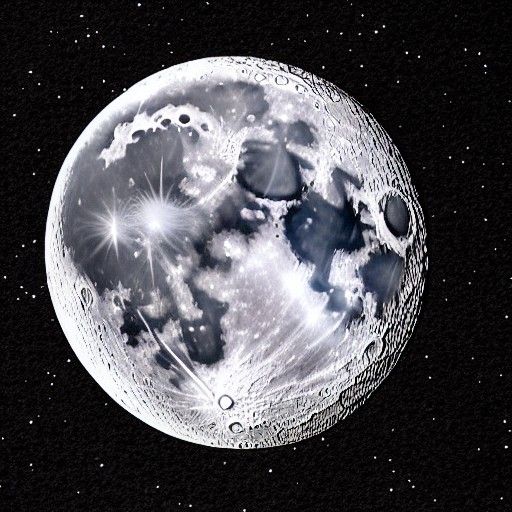 Fractured Moon AI Image