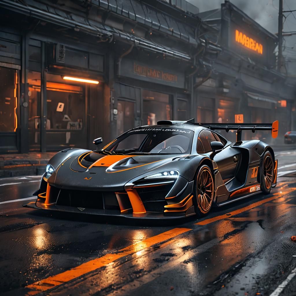 Orange McLaren Senna GTR: Detailed Matte Painting