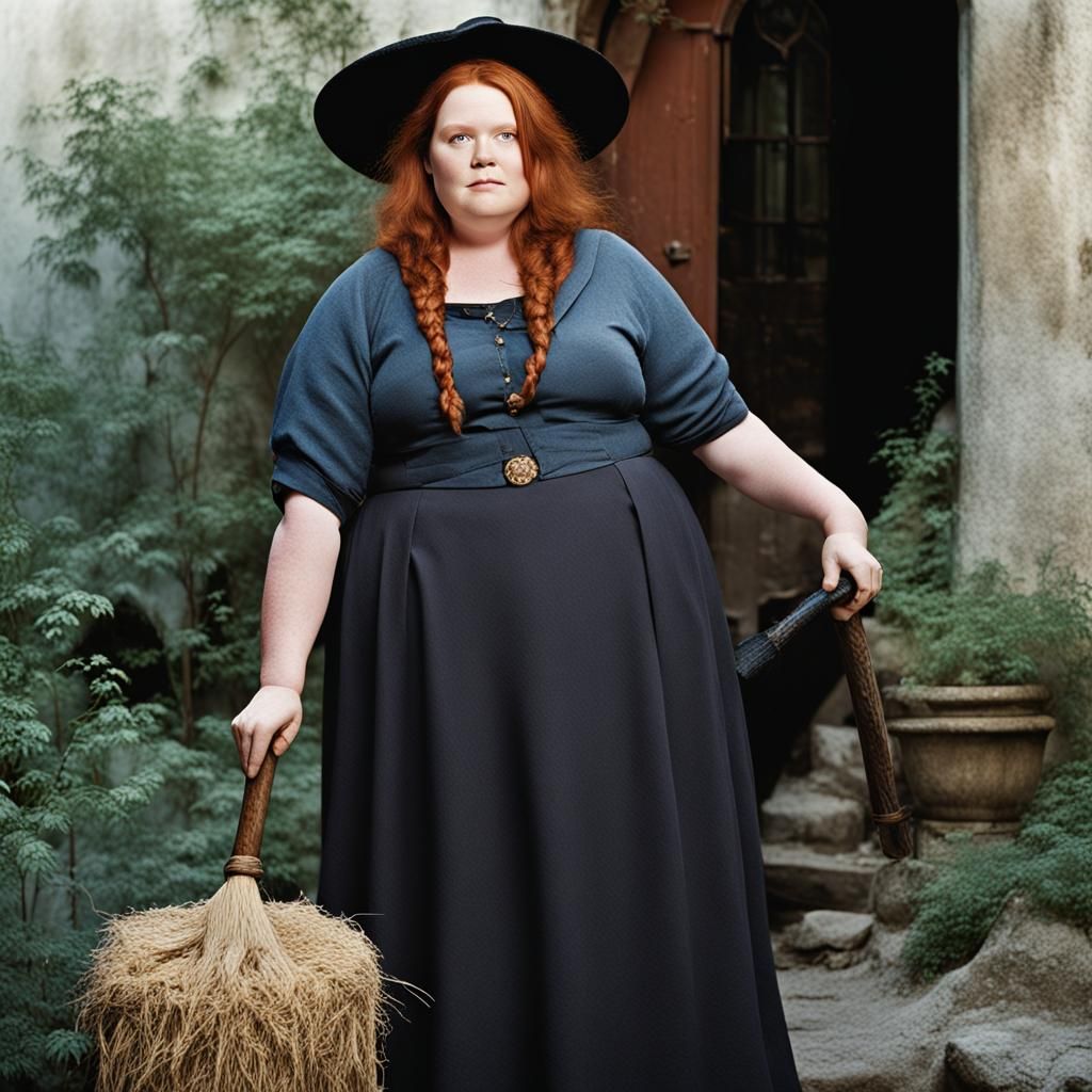 Redhead Witch Portrait in Professional Photography Style