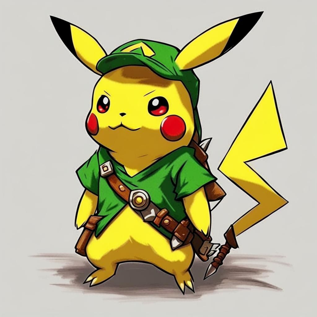 Pikachu as Link: A Pokémon Zelda Crossover