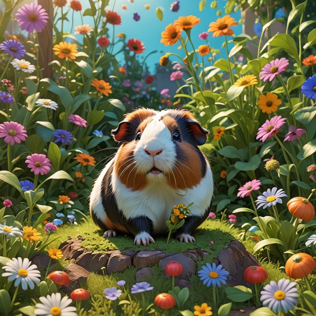 Guinea Pig in the Garden