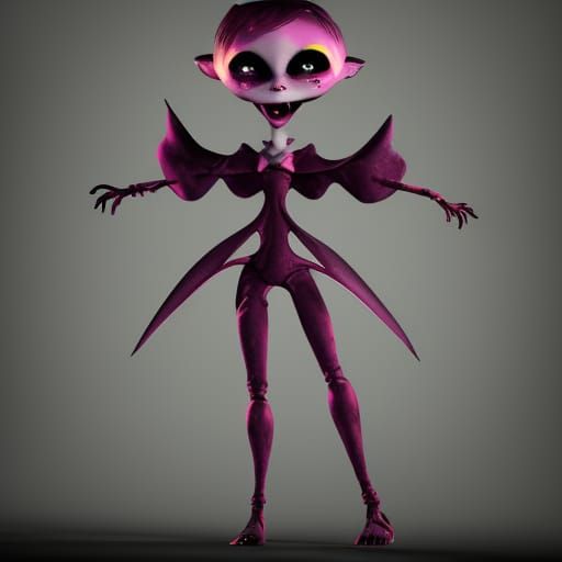 Spooky Malevolent Doll in Bright 3D Digital Art
