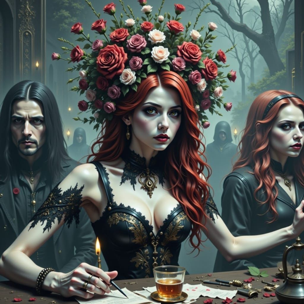 Lilith as Gypsy Fortune Teller in Digital Painting