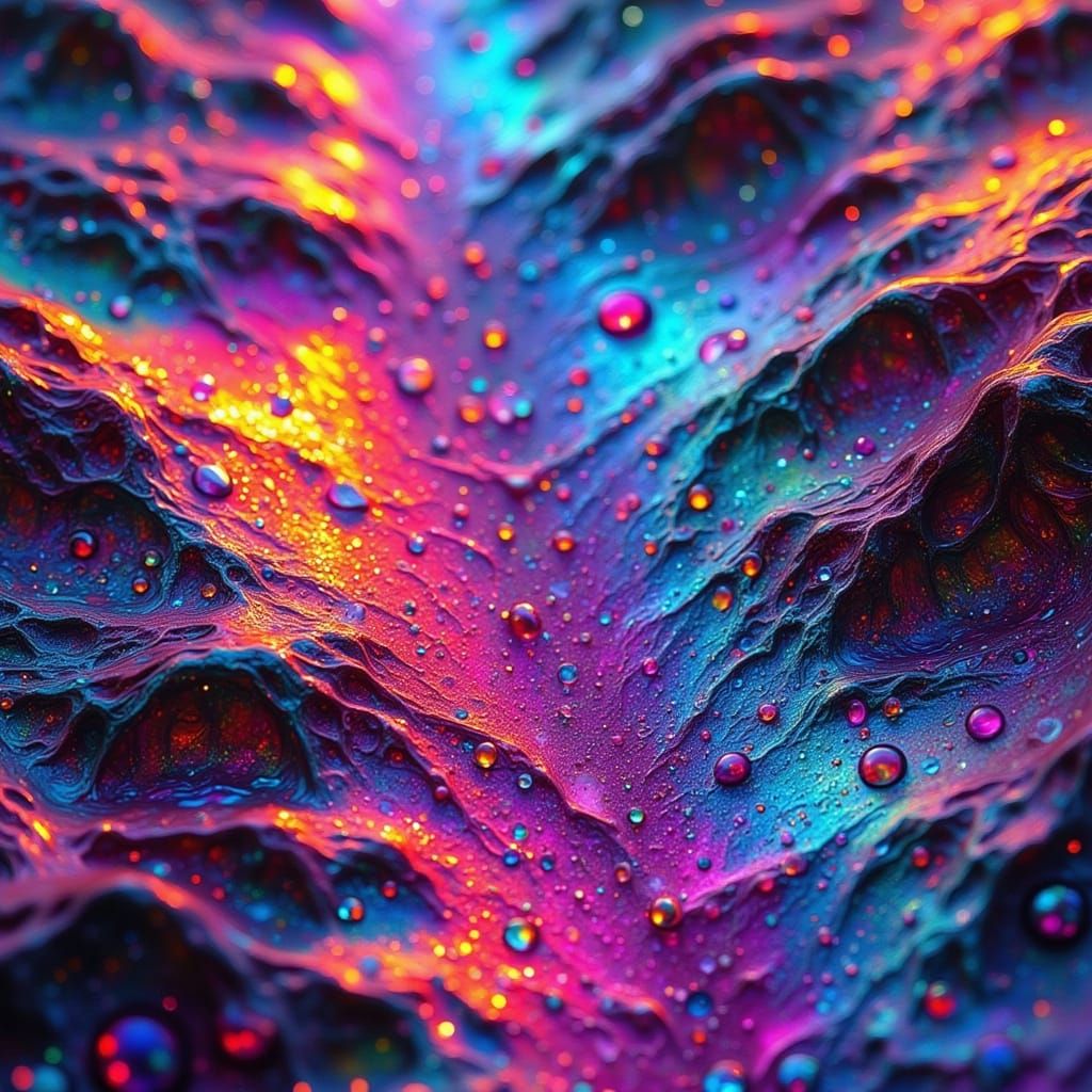 Surreal Fae Metal Landscape in Cyberpunk Style