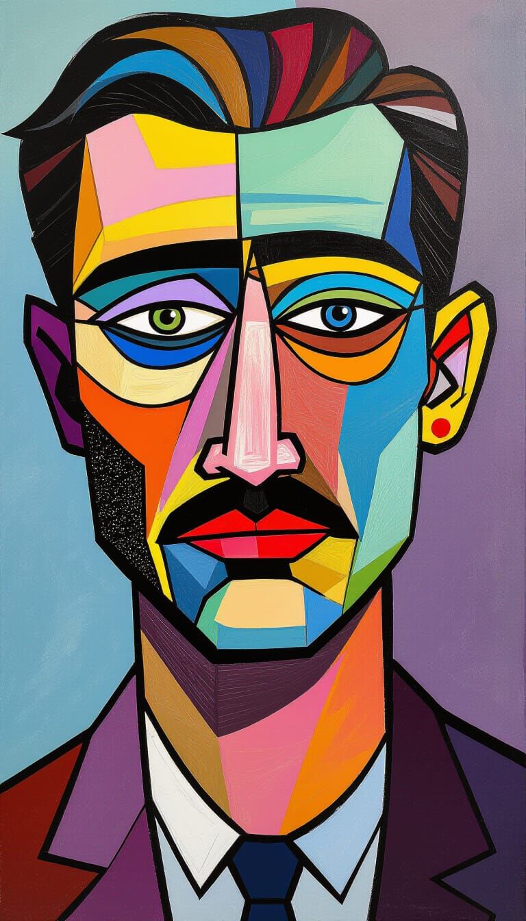 Surreal Emotional Fog in Periwinkle and Blue