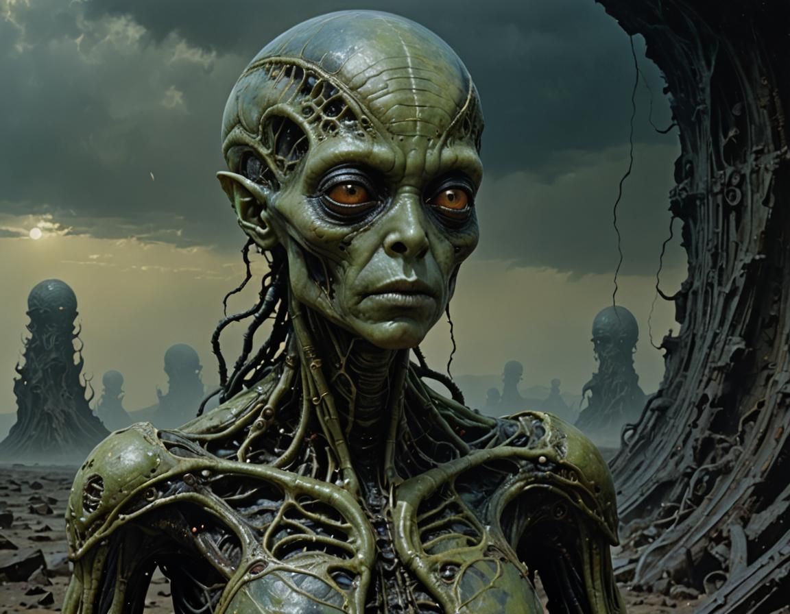 armour plated alien woman