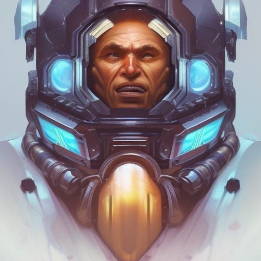 Detailed Space Marine Portrait in Unreal Engine 5