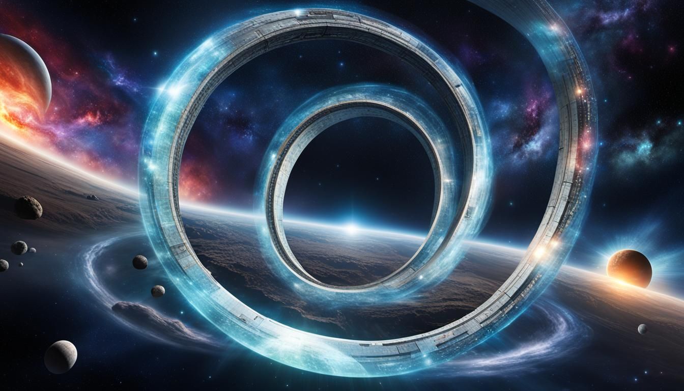 Interdimensional Gateway in Deep Space