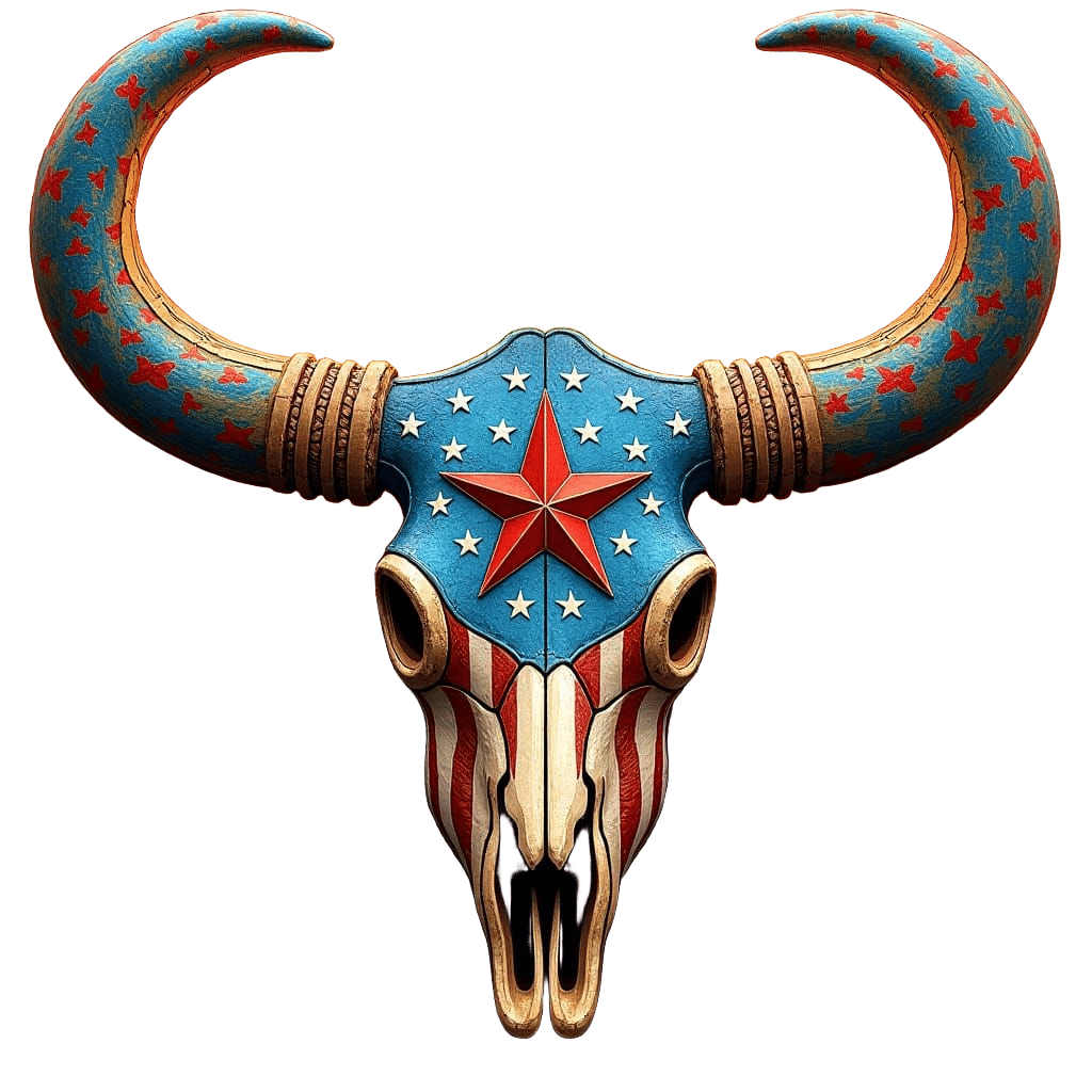 Patriotic Texas Decoration: Detailed Matte Painting